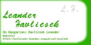 leander havlicsek business card